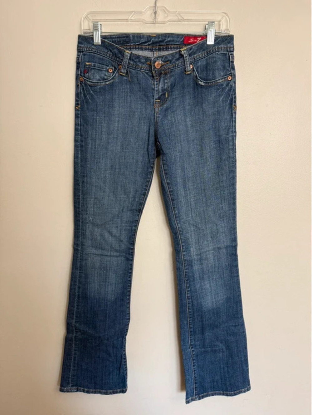 VTG Seven7 Bootcut Jeans Medium Wash Low-Mid Rise Denim - Size 27